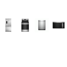 Whirlpool 4 Fingerprint Resistant Stainless Steel APPLIANCE PACKAGE : Continuous 5 Burners Gas Range Self Clean Convection Oven Air Fry, 1.7CF OTR MW 300 CFM, Fully Integrated Dishwasher 51 dBA 3rd Rack ENERGY STAR, 30 inchW 19.7 cu. ft. French Door 