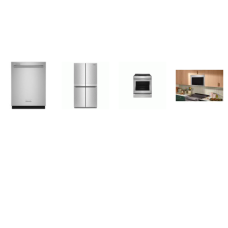 Kitchenaid 4 Stainless : Induction Slide-In Even-Heat True Convection Range Oven Air Fry, OTR MW Air Fry Infrared Sensor convection Broil, 44 DBA Dishwasher 3RD Rack, 36 Inch Counter-Depth 4-DOOR French Refrigerator 
