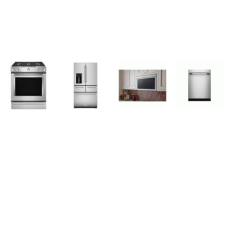 Kitchenaid 4 Stainless : French 5-Door Refrigerator EXT WD, Gas Slide-In Range True Convection Oven Baking Drawer, OTR MW Flush Built-In Design, 44 dBA DW ProDry 360° Max Jets