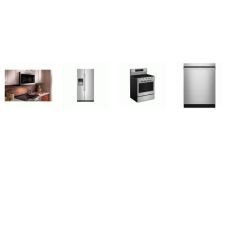 Kitchenaid 4 Stainless : Gas Range True Convection Oven Air Fry, Over-The-Range Microwave 400CFM 1.9CF, 47 dBA Dishwasher, Counter-Depth Side-by-Side Refrigerator EXT WD