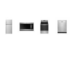 Whirlpool 4 STAINLESS STEEL APPLIANCE PACKAGE : Smoothtop Electric Range Oven SteamClean, 1.9 OTR Microwave 300 CFM Steam Cooking, 55 dBA Dishwasher Adjustable Upper Rack ENERGY STAR, 19.2 Cu. Ft. Top-Freezer Refrigerator