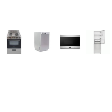 Stainless  4 APT SIZE APPLIANCE : Avanti 24 inch Electric Range Glass Oven, 18 inch DISHWASHER, AND Sharp 24 Inch OTR MW, 24 Inch Counter Depth Bottom Mount Refrigerator 11.43 cu. ft