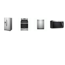 Whirlpool 4 STAINLESS : 5 Burners Gas Range Oven, 1.7CF OTR MW, Dishwasher 51 dBA, 33 Inch 21 cu. ft. Side-by-Side Refrigerator Exterior Ice and Water Dispenser Whirlpool 4 STAINLESS : 5 Burners Gas Range Oven, 1.7CF OTR MW, Dishwasher 51 dBA, 33 Inch 21 cu. ft. Side-by-Side Refrigerator Exterior Ice and Water Dispenser