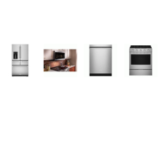 Kitchenaid 4 Stainless : Gas Slide-In True Convection Oven Air Fry, 1.9CF 400 CFM OTR MW, 41 DBA Dishwasher, French 5-Door Refrigerator WD