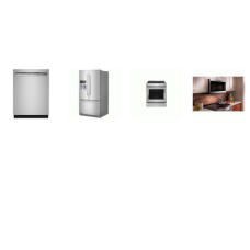 Kitchenaid 4 Stainless : Induction Slide-In Even-Heat True Convection Range Oven Air Fry, 1.9 CF OTR MW 400 CFM, 47 DBA Dishwasher, 26.8 Cu. Ft. French Door Refrigerator Exterior Ice and Water