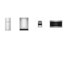 Maytag 4 STAINLESS PKG : GAS RANGE CONVECTION OVEN AIR FRY, OTR MW, 51 DW, 18CF Refrigerator