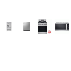 LG 4 STAINLESS : Gas Range Convection Oven Air Fry Griddle, 1.8CF OTR MW, Dishwasher 48dB 3rd Rack, 28CF French 4 Door Refrigerator EXT WD