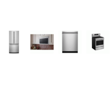 Kitchenaid 4 Stainless : Gas Range Convection Oven Air Fry, OTR Microwave Flush Built-In Design, 41 DBA Dishwasher, 30 inchW French Door Refrigerator Interior Water Dispenser Automatic Ice Maker