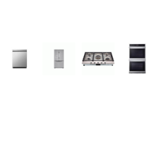 LG 4 STAINLESS APPLIANCE PKG: 36 inch Gas Cooktop 5 Sealed Burners Cast Iron Grates W/Griddle, 30 Inch Double Electric Smart Wall Oven Convection Self Clean Air Fry, Dishwasher 50 dBA Stainless Interior ENERGY STAR, 29CF French Door Refrigerator Ex