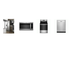 Whirlpool 4 Fingerprint Resistant Stainless : CONVECTION OVEN RANGE, OTR MW, 3rd Rack 51 dBA Dishwasher,Counter Depth Side-by-Side FRIDGE WD