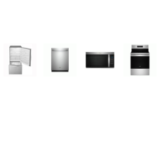 Whirlpool 4 STAINLESS : Gas Range Convection Air Fry Oven, 1.7CF OTR MW 300 CFM, Dishwasher 3rd Rack 51 dBA, 30 Inch Bottom-Freezer Drawer Refrigerator W/Ice Maker