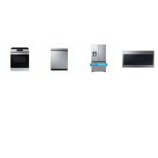 Samsung 4 STAINLESS : 30 Inch Slide-In Induction Range Self Clean Oven, 2.1cf OTR MW 400CFM, 46 dBA Dishwasher, 36 Inch Counter Depth French Door Refrigerator Four Types of Ice & WD