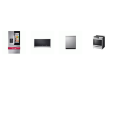 LG 4 STAINLESS APPLIANCE PKG: Smart Induction Slide-in Range ProBake Convection Oven Air Fry, 2.0 CF OTR MW 400CFM, TrueSteam Dishwasher 44 dB Adjustable 3rd Rack, 26CF Counter Depth French Door Refrigerator EXT Dispenser InstaView Dual Ice Makers