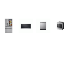 LG 4 STAINLESS : Induction Slide-in Range ProBake Convection Oven Air Fry, 2.0 CF OTR MW, TrueSteam Dishwasher 44 dB, InstaView Door-in-Door Counter-Depth French 4-Door Refrigerator Craft Ice Maker