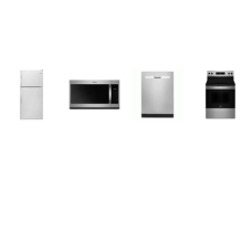 Whirlpool 4 STAINLESS : 5 Elements Smoothtop Electric Range Oven , 1.7 OTR Microwave, 51 dBA Dishwasher, 18.2 cu. ft. Top-Freezer Refrigerator