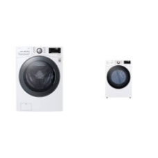 LG ENERGY STAR 7.4CF Smart Electric Dryer Glass Door Closet Depth AND 4.5CF Smart  Front Load Washer Steam - WHITE -