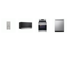 LG 4 STAINLESS : Gas Range Air Fry Convection Oven, 1.6CF OTR MW, Dishwasher 46dBA Stainless Interior, 30 inchW 21.8 cu. ft. French Door Refrigerator W/Ice Maker LG 4 STAINLESS : Gas Range Air Fry Convection Oven, 1.6CF OTR MW, Dishwasher 46dBA Stainless Interior, 30 inchW 21.8 cu. ft. French Door Refrigerator W/Ice Maker