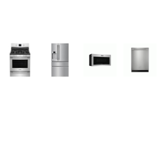 Frigidaire Professional 4 SMUDGE-PROOF STAINLESS : Gas Range Convection Oven,  Dishwasher STAINLESS INTERIOR 47 dB, 1.9CF OTR MW Air Fry Convection 400 CFM, 21.8 Cu. Ft. Counter-Depth 4-Door French