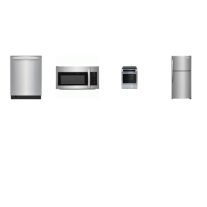 Frigidaire 4 Stainless Steel PKG: 30 inch Front Control Induction Slide In Range Convection Bake Oven, 1.8CF OTR MW 300 CFM, 49 dBA Stainless Interior Fully Integrated Dishwasher 3rd Rack, 20 Cu. Ft. Top Freezer Refrigerator Frigidaire 4 Stainless Steel PKG: 30 inch Front Control Induction Slide In Range Convection Bake Oven, 1.8CF OTR MW 300 CFM, 49 dBA Stainless Interior Fully Integrated Dishwasher 3rd Rack, 20 Cu. Ft. Top Freezer Refrigerator