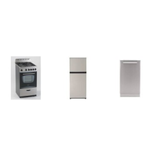 AVANTI APT SIZE 3 STAINLESS STEEL APPLIANCE PKG : 18" DISHWASHER, 20" GAS RANGE OVEN, 24" 10CF Refrigerator  AVANTI APT SIZE 3 STAINLESS STEEL APPLIANCE PKG : 18" DISHWASHER, 20" GAS RANGE OVEN, 24" 10CF Refrigerator