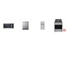 LG 4 STAINLESS : Gas Range Probake Convection InstaView Oven Air Fry Griddle, 1.8 CF OTR MW, TrueSteam Dishwasher 44 dBA, 30 inchW Top Freezer Refrigerator Factory Installed Ice Maker