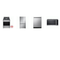 LG 4 STAINLESS : Gas Range Convection InstaView Oven Air Fry Griddle, 2.0 CF OTR MW 400CFM, Dishwasher 46dBA, Counter-Depth Zero Clearance French Door Refrigerator Internal WD