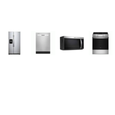 Whirlpool 4 STAINLESS : Slide In Gas Range Oven Steam Clean, 1.7 OTR Microwave 300 CFM, 55 dBA Dishwasher, 25CFMSide-by-Side Refrigerator EXT WD