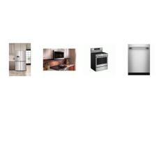 Kitchenaid 4 Stainless : Electric Range Convection Oven Air Fry,  1.9CF OTR MW 400 CFM, 47 DBA Dishwasher Stainless Interior, 36-Inch Counter Depth 4 Door Refrigerator EXT WD