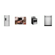 Kitchenaid 4 Stainless : Electric Range Convection Oven Air Fry,  1.9CF OTR MW 400 CFM, 47 DBA Dishwasher Stainless Interior, 36-Inch Counter Depth 4 Door Refrigerator Flexible Temperature Zone EXT WD