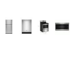 Maytag 4 FINGERPRINT RESISTANT STAINLESS STEEL APPLIANCE PACKAGE : RANGE OVEN, MW, DW, 21.2CF Refrigerator 