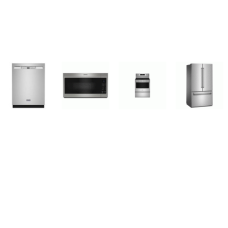Maytag 4 FINGERPRINT RESISTANT STAINLESS : Electric Range Convection Oven Air Fry,  OTR Microwave , Dishwasher 50 dBA STAINLESS INTERIOR, 31CF FRENCH DOOR Refrigerator ICE MAKER INTERNAL WD