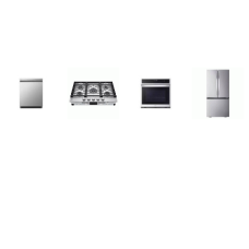 LG 4 STAINLESS STEEL APPLIANCE PKG: GAS COOKTOP, WALL OVEN, DISHWASHER, COUNTER DEPTH 3DR FRIDGE