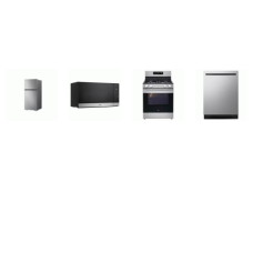 LG 4 STAINLESS : Gas Smart Range Convection Air Fry OVEN, 1.6CF OTR MW 300CFM, Dishwasher 46dBA Stainless Interior, 28 Inch Freestanding Top Freezer Refrigerator LG 4 STAINLESS : Gas Smart Range Convection Air Fry OVEN, 1.6CF OTR MW 300CFM, Dishwasher 46dBA Stainless Interior, 28 Inch Freestanding Top Freezer Refrigerator