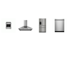 Kitchenaid 4 SS : Induction Slide In Range, hood, 41 DBA Dishwasher, French.4-Door Refrigerator Platinum Interior EXT WD