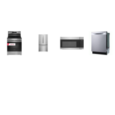 Frigidaire 4 STAINLESS : CONVECTION AIR FRY ELECTRIC RANGE OVEN, MW, 49 DBA DW, 28.8 Cu. Ft. French Door Refrigerator Water Filter Internal Water Dispenser Ice Maker