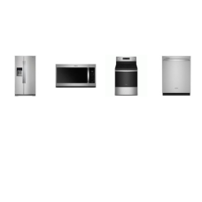 Whirlpool 4 Fingerprint Resistant Stainles : Covection Oven Air Fry Range, 1.9cf OTR MW, 47 dBA DW, 28CF SBS REF