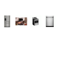 Kitchenaid 4 Stainless : Gas Range Convection Oven Air Fry, 1.9CF OTR Microwave 400 CFM, 47 dBA Dishwasher, 26.2CF French 4-Door Refrigerator EXT WD