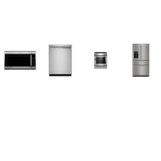 Kitchenaid 4 Stainless : SLIDE IN ELECTRIC RANGE CONVECTIN OVEN, OTR MW, 39 dBA DW, French 4-Door Refrigerator WD