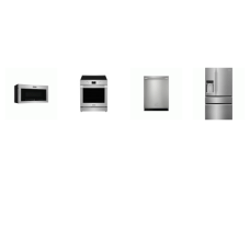 Frigidaire Professional 4 Stainless : SLIDE IN INDUCTION RANGE CONVECTION OVEN, OTR CONVECTION MW, Dishwasher 45dBA CleanBoost, 26CF French 4-Door Refrigerator EXT WD