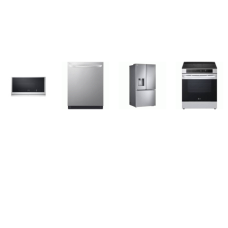 LG 4 STAINLESS : Slide-In Induction Range Convection Air Fry, 2.0C OTR MW ExtendaVent , TrueSteam Dishwasher , Counter-Depth French Door Smart Refrigerator CoolGuard Mirror InstaView Door-in-Door 3 Ice Maker UVnano Dispenser 