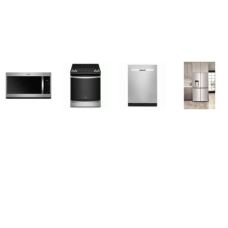 Whirlpool 4 STAINLESS : Slide-In Gas Range True Convection Oven Self Clean Air Fry, 1.9CF OTR MW, 3rd Rack 51 dBA Dishwasher, Counter-Depth 4-Door French Door Refrigerator In-Door-Ice Water Auto Ice Maker 