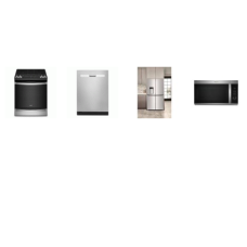 Whirlpool 4 STAINLESS : Slide-In Gas Range True Convection Oven Self Clean Air Fry, 1.9CF OTR MW, 3rd Rack 51 dBA Dishwasher, Counter-Depth 4-Door French Door Refrigerator In-Door-Ice Water Auto Ice Maker 
