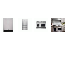 Thor Kitchen 4 Stainless : 48" GAS RANGE DUAL OVEN, 1200 CFM HOOD, 46 dB DW, COUNTER DEPTH FRENCH 4-DR REF