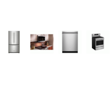 KitchenAid 4 STAINLESS : Gas Range Convection Air Fry Oven, 1.9CF OTR MW, Dishwasher 41 dBA, 20 cu. ft. 36-Inch Width Counter-Depth French Door Refrigerator with Interior Dispense