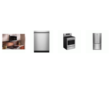 KitchenAid 4 STAINLESS : Gas Range Convection Air Fry Oven, 1.9CF OTR MW, Dishwasher 41 dBA, 20 cu. ft. 36-Inch Width Counter-Depth French Door Refrigerator with Interior Dispense