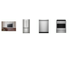 Kitchenaid 4 Stainless : Gas Slide-In Range True Convection Oven Air Fry, Flush Built-In Design OTR MW 400 CFM, 41 DBA Dishwasher, Counter-Depth French Door Refrigerator Interior Dispense