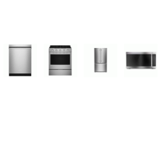 Kitchenaid 4 Stainless : Gas Slide-In Range True Convection Oven Air Fry, 2.1CF OTR MW 400 CFM, 41 DBA Dishwasher, Counter-Depth French Door Refrigerator Interior Dispense