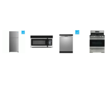 Element 4 STAINLESS : 30"W 18CF Top Freezer Refrigerator, GAS RANGE OVEN, OTR MW, 54 dB DW