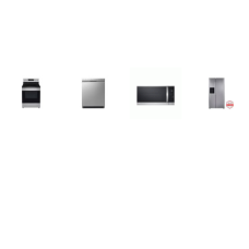 LG 4 STAINLESS PKG : SMOTHTOP RANGE OVEN, 1.8CF OTR MW, 3rd Rack STAINLESS TUB DW 48 dB, SIDE BY SIDE FRDIGE WD