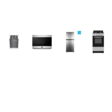 4 STAINLESS APT SIZE APPLIANCE : 20" GAS RANGE OVEN, 24" OTR MW, 24" Refrigerator, 18" DISHWASHER